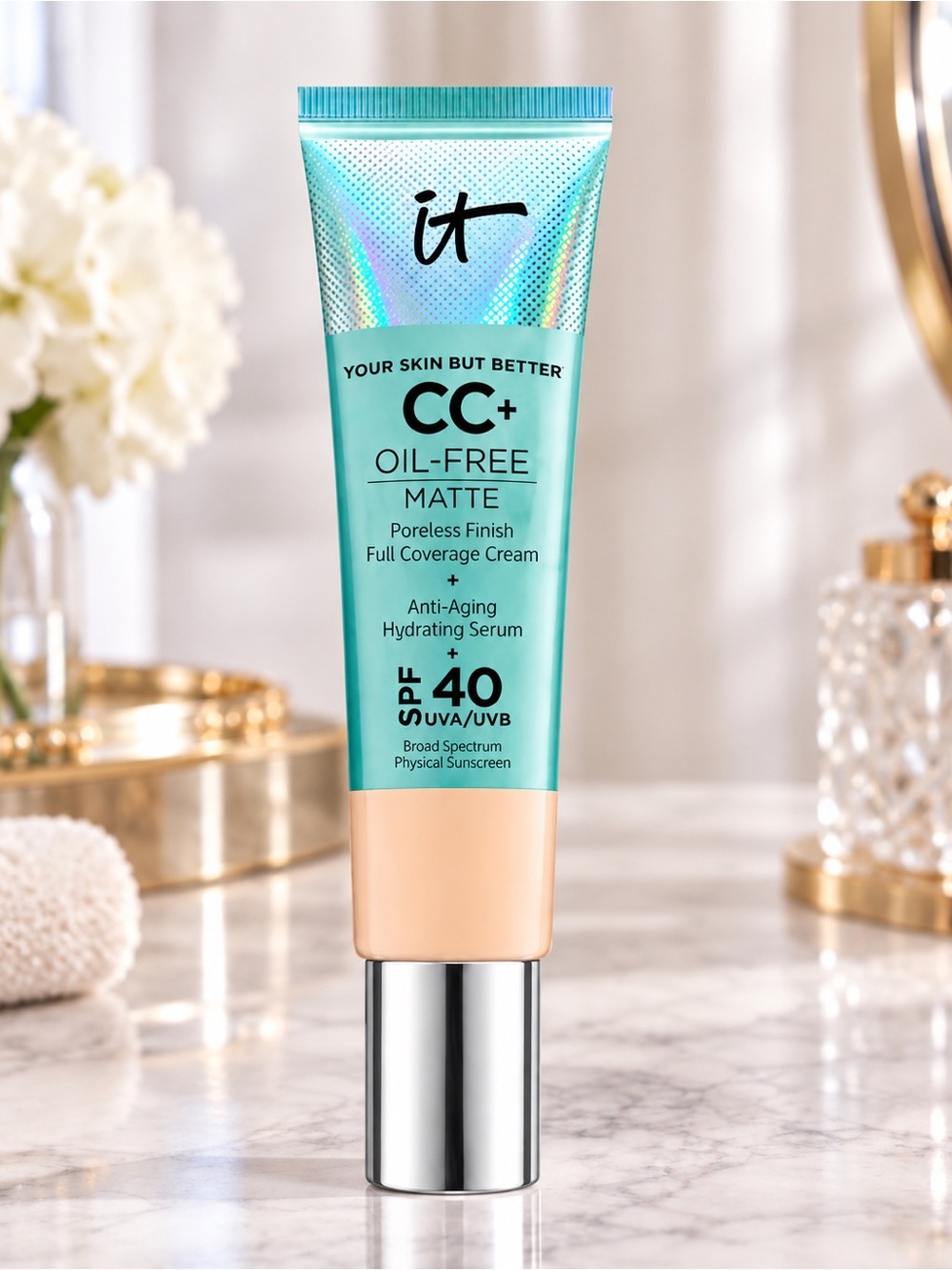 IT COSMETICS Your Skin But Better CC+ Cream Light Medium Oil-Free Matte SPF 40